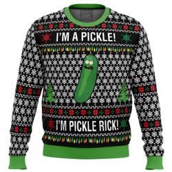 Rick and Morty Pickle Rick Ugly Christmas Sweater Perfect And Unique Gifts For Adults Kids On Christmas