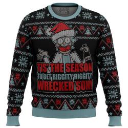 Rick and Morty Tis The Season Ugly Christmas Sweater Perfect And Unique Gifts For Adults Kids On Christmas