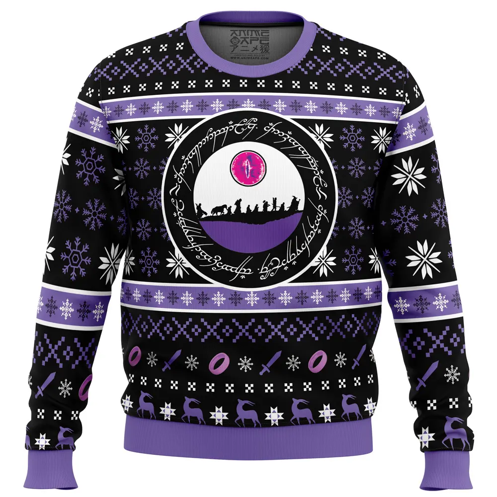 Ring Language Lord of the Ring Ugly Christmas Sweater Perfect And Unique Gifts For Adults Kids On Christmas