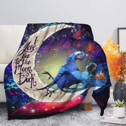 Anime Rio Blu And Jewel Love You To The Moon Galaxy Fleece Sherpa Blanket Perfect Gifts For Family On Christmas