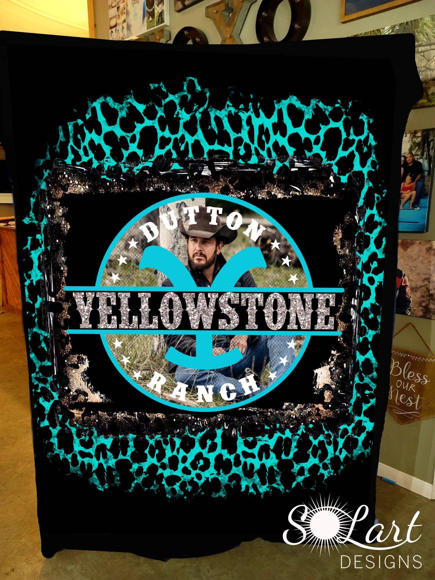 Movie RIP Yellowstone Wheeler Save A Horse Ride Cowboy Fleece Sherpa Blanket Perfect Gifts For Family On Christmas