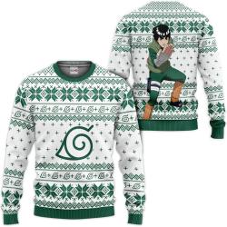Rock Lee Ugly Christmas Sweater Custom For Anime Fans VA0822 Perfect And Unique Gifts For Adults Kids On Christmas