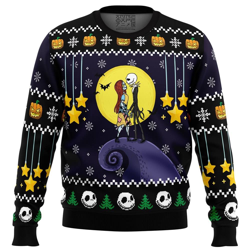 Romantic Nightmare The Nightmare Before Christmas Ugly Christmas Sweater Perfect And Unique Gifts For Adults Kids On Christmas