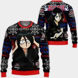Rukia Kuchiki Ugly Christmas Sweater Custom Anime BL Xmas Gifts Perfect And Unique Gifts For Adults Kids On Christmas