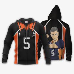 Anime Ryunosuke Tanaka Karasuno Hoodie Shirts Haikyuu Anime Costume Perfect And Unique Gifts For Otaku Anime Fans On Christmas