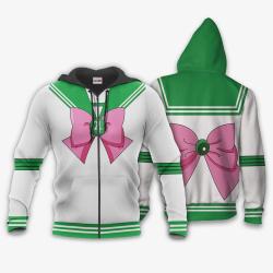 Anime Sailor Jupiter Uniform Costume Hoodie Shirt Sailor Moon Anime Zip Jacket Perfect And Unique Gifts For Otaku On Christmas
