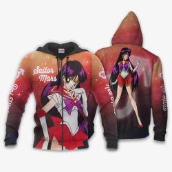Anime Sailor Mars Rei Hino Hoodie Sailor Moon Anime Perfect And Unique Gifts For Otaku Anime Fans On Christmas