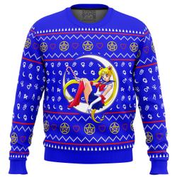 Sailor Moon Sitting on Moon Ugly Christmas Sweater Perfect And Unique Gifts For Adults Kids On Christmas