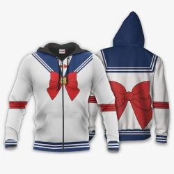 Anime Sailor Moon Uniform Costume Hoodie Shirt Sailor Anime Zip Jacket Perfect And Unique Gifts For Otaku Anime Fans On Christmas