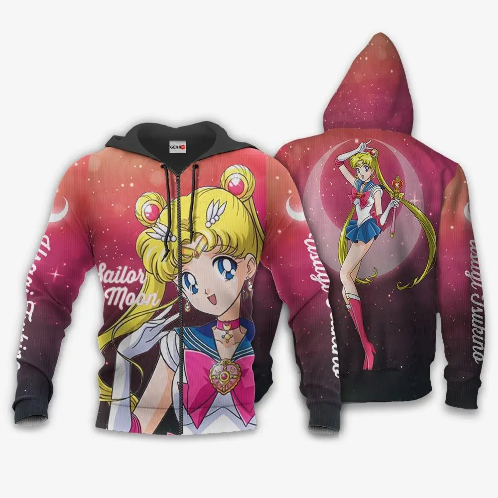 Anime Sailor Moon Usagi Tsukino Hoodie Custom Sailor Moon Anime Shirts Perfect And Unique Gifts For Otaku Anime Fans On Christmas