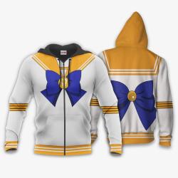 Anime Sailor Venus Uniform Costume Hoodie Shirt Sailor Moon Anime Zip Jacket Perfect And Unique Gifts For Otaku On Christmas