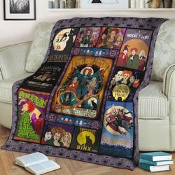 Movie Sanderson Sisters Hocus Pocus Vintage Fleece Sherpa Blanket Perfect Gifts For Family On Christmas