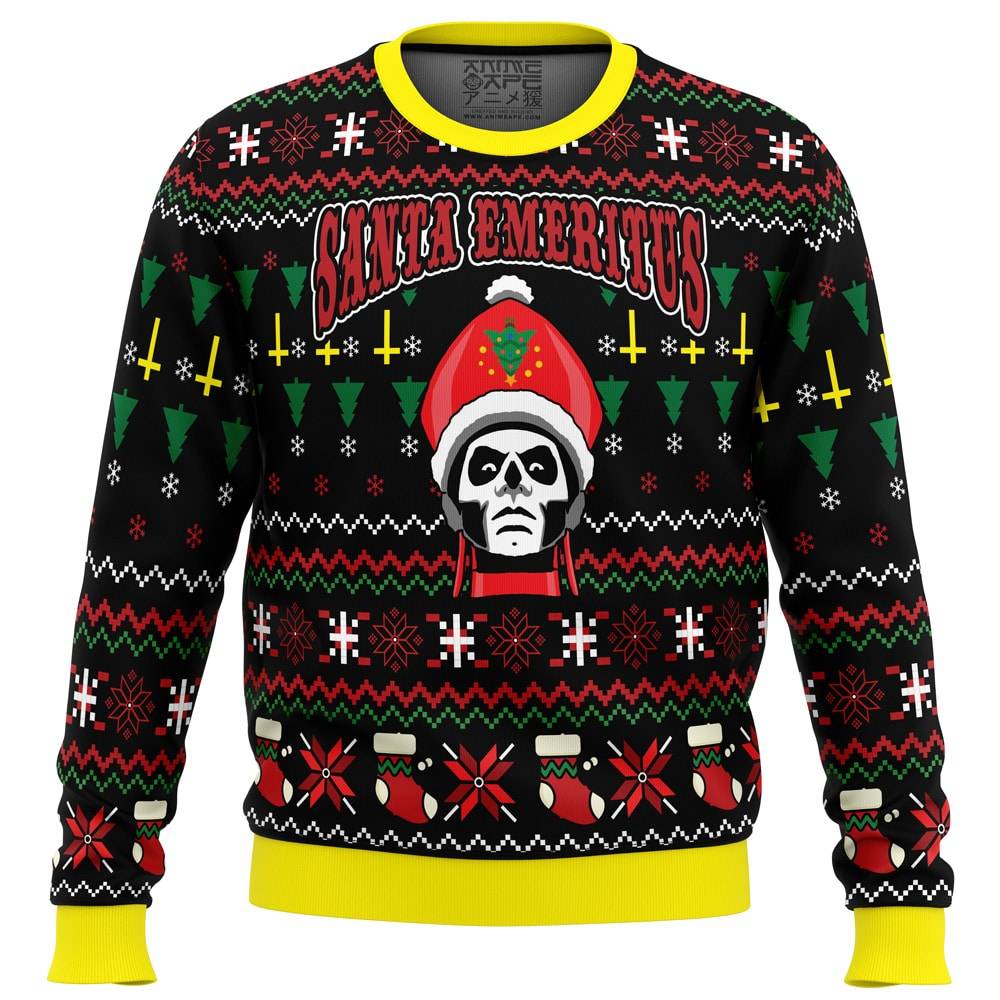 Santa Emeritus Papa Emeritus Ugly Christmas Sweater Perfect And Unique Gifts For Adults Kids On Christmas