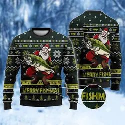 Santa Fish For Adults Kids On Christmas Merry Xmas Sweater Perfect And Unique Gifts For Adults Kids On Christmas