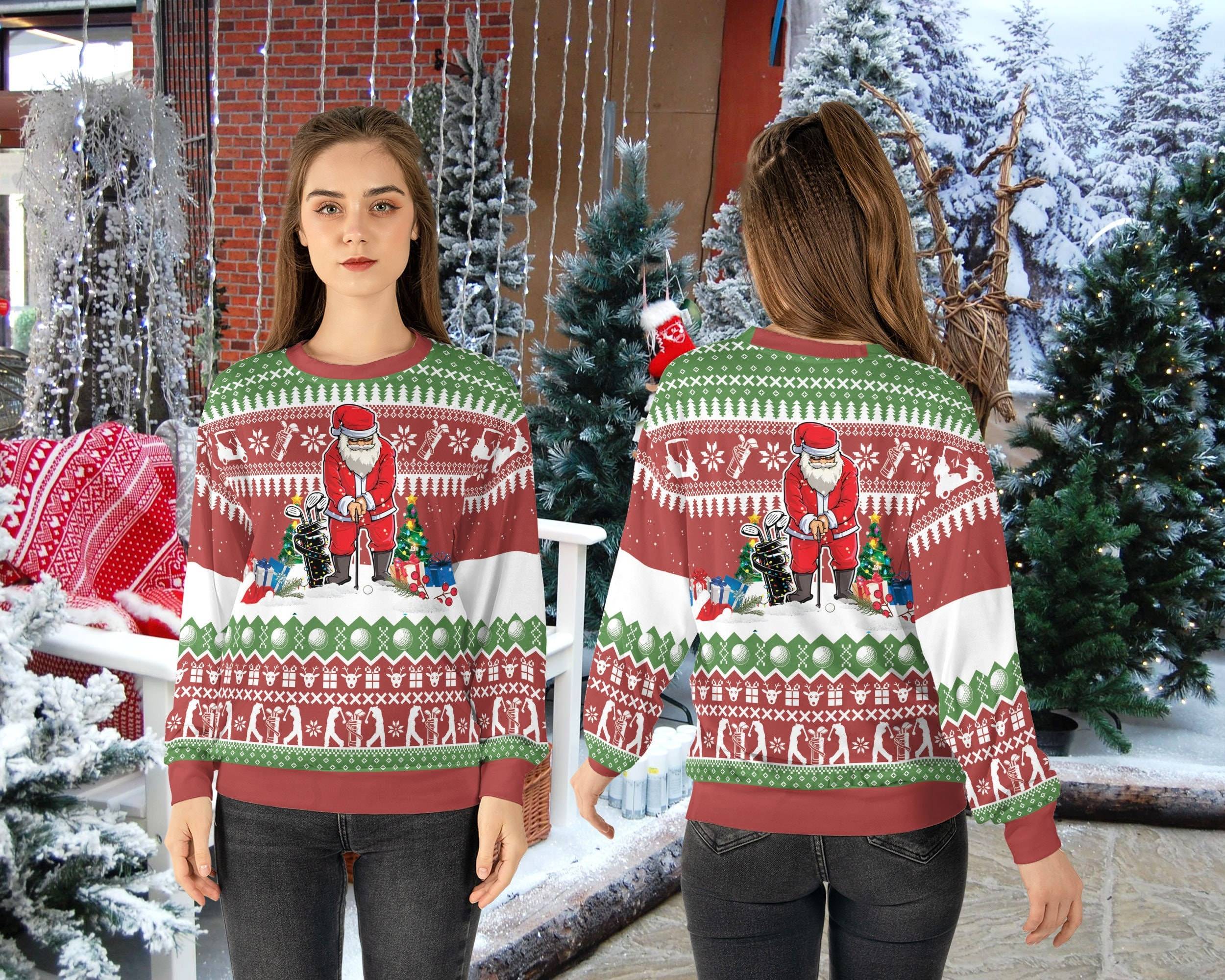 Santa Gold Ugly Christmas Sweater Perfect And Unique Gifts For Adults Kids On Christmas Holiday