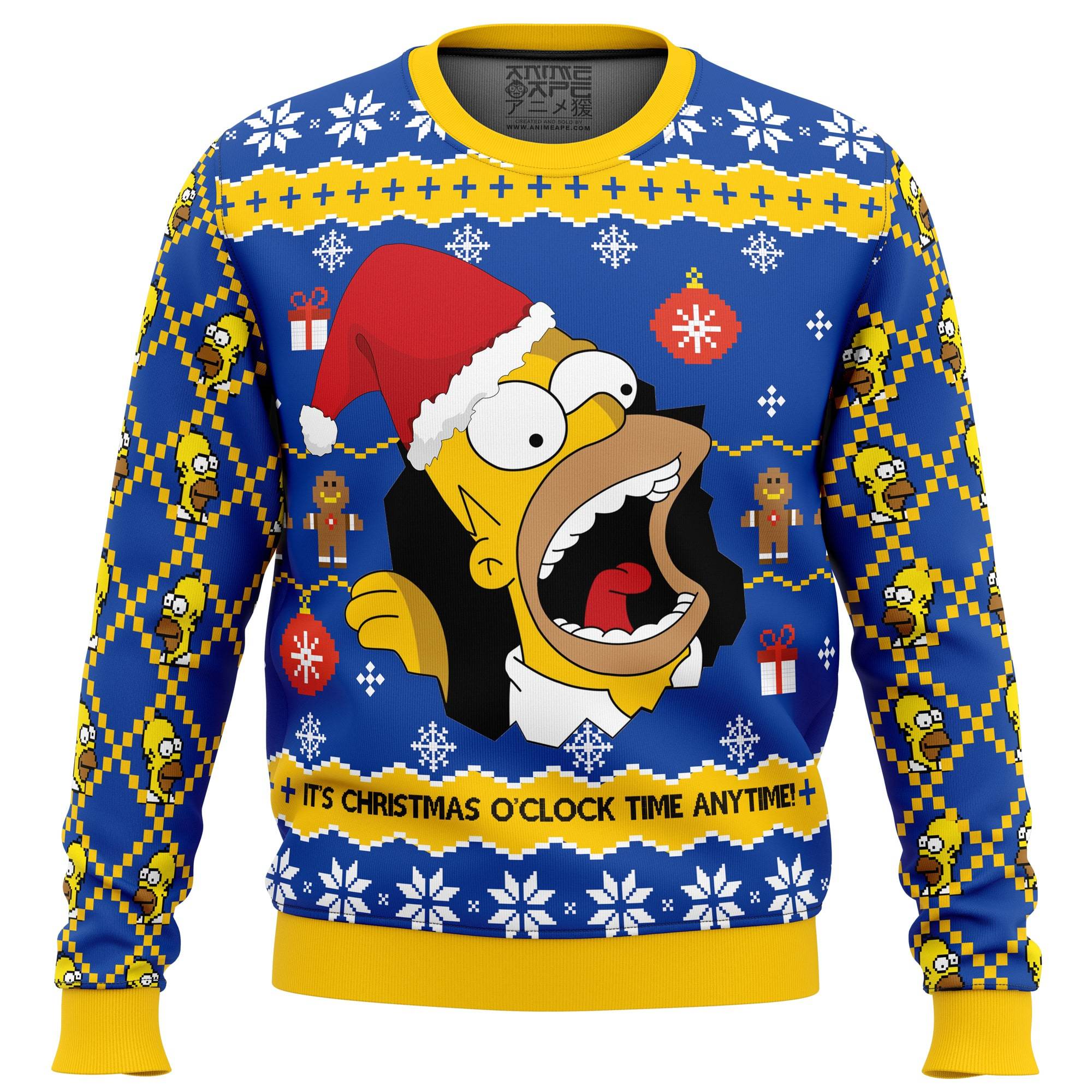 Santa Homer The Simpsons Ugly Christmas Sweater Perfect And Unique Gifts For Adults Kids On Christmas