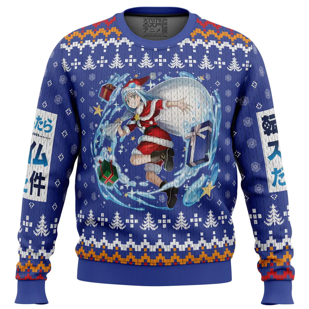 Santa Rimuru That time I got reincarnated as a slime Christmas Sweater Perfect And Unique Gifts For Adults Kids On Christmas