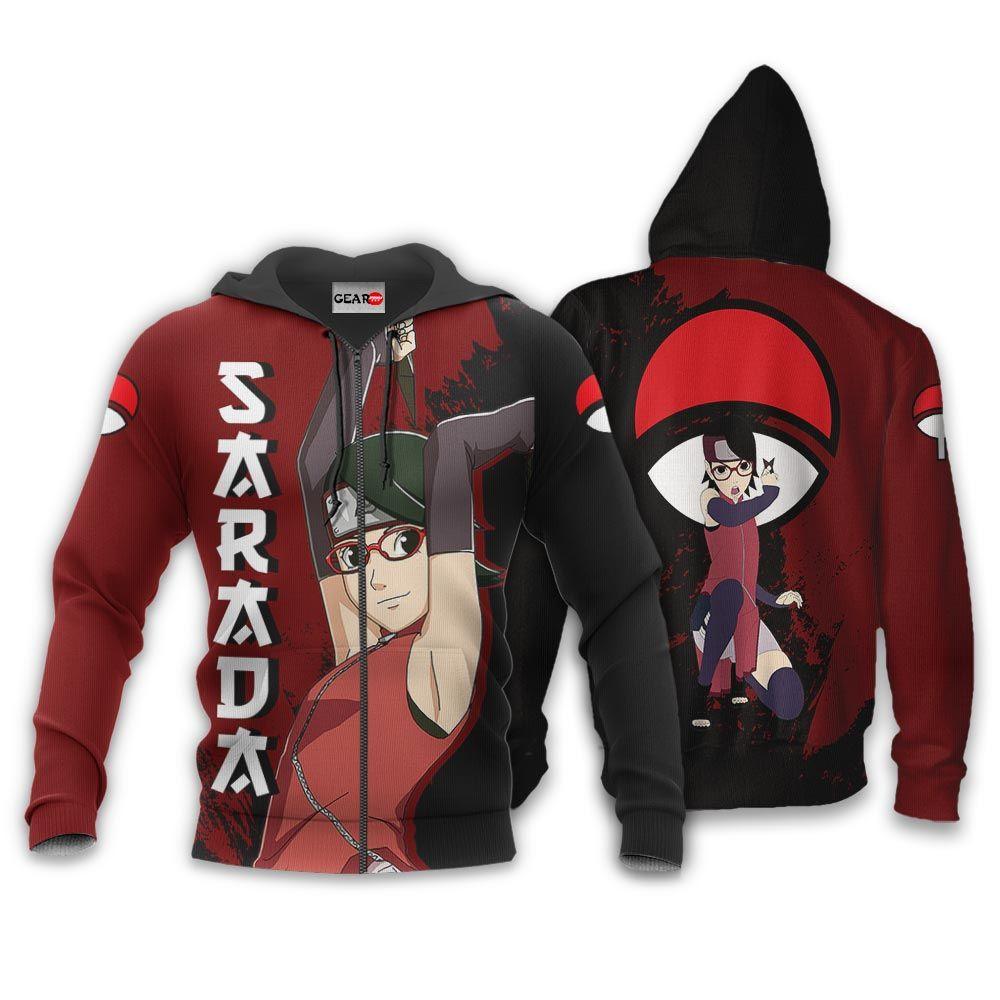 Anime Sarada Uchiha Shirts Merch Custom BRT Anime Perfect And Unique Gifts For Otaku Anime Fans On Christmas