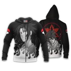 Anime Sasuke Uchiha Hoodie Custom Anime Shippuden Style Perfect And Unique Gifts For Otaku Anime Fans On Christmas