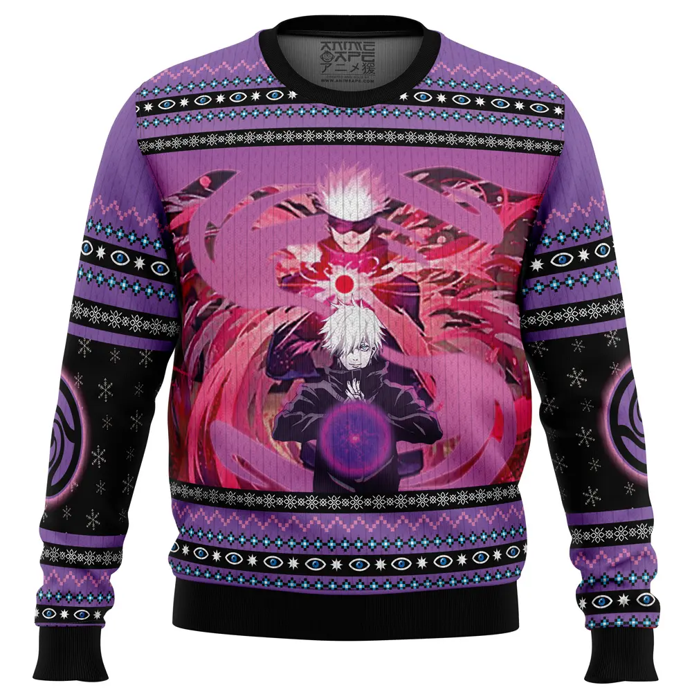 Satoru Gojo Jujutsu Kaisen Ugly Christmas Sweater Perfect And Unique Gifts For Adults Kids On Christmas