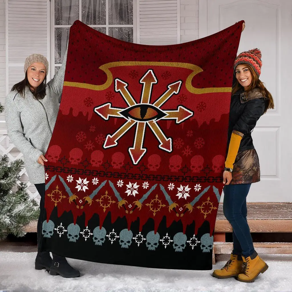 Movie Scary Eye Ugly Christmas Custom Fleece Sherpa Blanket Home Decor Perfect Gifts For Family On Christmas