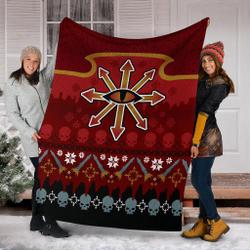 Movie Scary Eye Ugly Christmas Custom Fleece Sherpa Blanket Home Decor Perfect Gifts For Family On Christmas