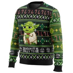 Season It Is Jolly To Be Yoda Ugly Christmas Sweater Perfect And Unique Gifts For Adults Kids On Christmas