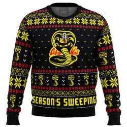 Season's Sweepings Cobra Kai Karate Kid Ugly Christmas Sweater Perfect And Unique Gifts For Adults Kids On Christmas