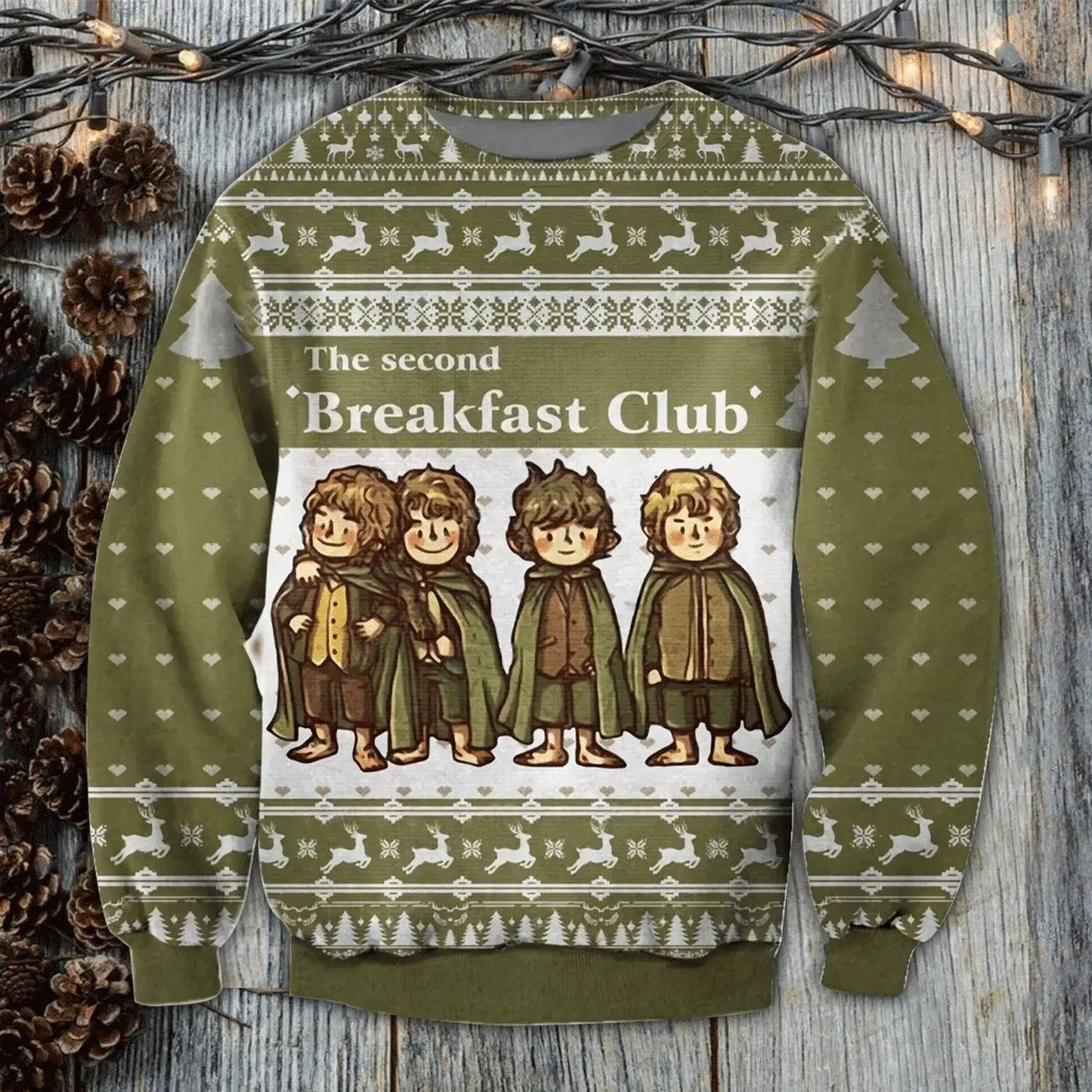 Second Breakfast Ugly Christmas Sweater Knitted Shirt Perfect And Unique Gifts For Adults Kids On Christmas