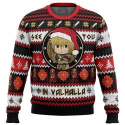 See You in Valhalla Vinland Saga Christmas Sweater Perfect And Unique Gifts For Adults Kids On Christmas