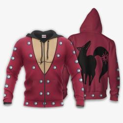 Anime Seven Deadly Sins Ban Uniform Costume Hoodie Costume Anime Zip Jacket Perfect And Unique Gifts For Otaku On Christmas