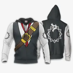 Anime Seven Deadly Sins Meliodas Uniform Costume Hoodie Costume Anime Zip Jacket Perfect And Unique Gifts For Otaku On Christmas