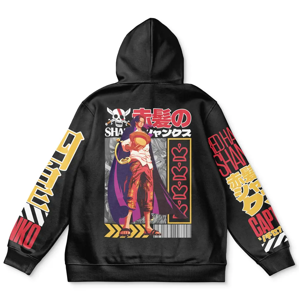 Anime Shanks One Piece Streetwear Hoodie Perfect And Unique Gifts For Otaku Anime Fans On Christmas