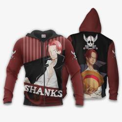 Anime Shanks Red-Haired Hoodie Anime Shirts Perfect And Unique Gifts For Otaku Anime Fans On Christmas