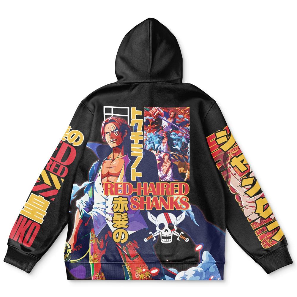 Anime Shanks V2 One Piece Streetwear Hoodie Perfect And Unique Gifts For Otaku Anime Fans On Christmas