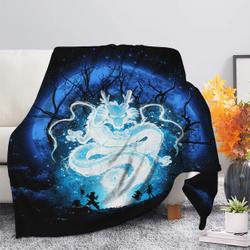 Anime Shenron Dragon Ball Moonlight Premium Fleece Sherpa Blanket Perfect Gifts For Family On Christmas