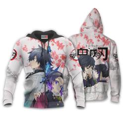 Anime Shinobu and Giyuu Hoodie Custom Anime Valentine's Gifts Perfect And Unique Gifts For Otaku Anime Fans On Christmas