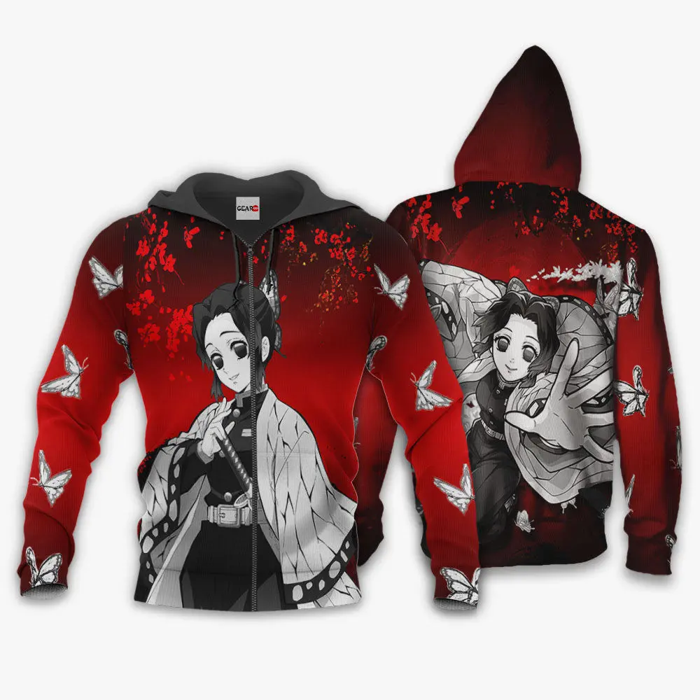 Anime Shinobu Kocho Hoodie Custom Anime Japan Art Perfect And Unique Gifts For Otaku Anime Fans On Christmas