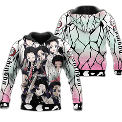 Anime Shinobu Zip Hoodie Demon Slayers Shirt Costume Anime Fan Gift Idea Perfect And Unique Gifts For Otaku On Christmas