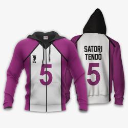 Anime Shiratorizawa Satori Tendo Hoodie Uniform Costume Num 5 Haikyuu Anime Shirt Perfect And Unique Gifts For Otaku On Christmas