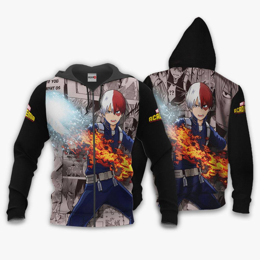 Anime Shouto Todoroki Hoodie Custom Anime Perfect And Unique Gifts For Otaku Anime Fans On Christmas