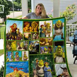 Movie Shrek Movie Inspired Fleece Sherpa Blanket Perfect And Unique Gifts For Family On Christmas