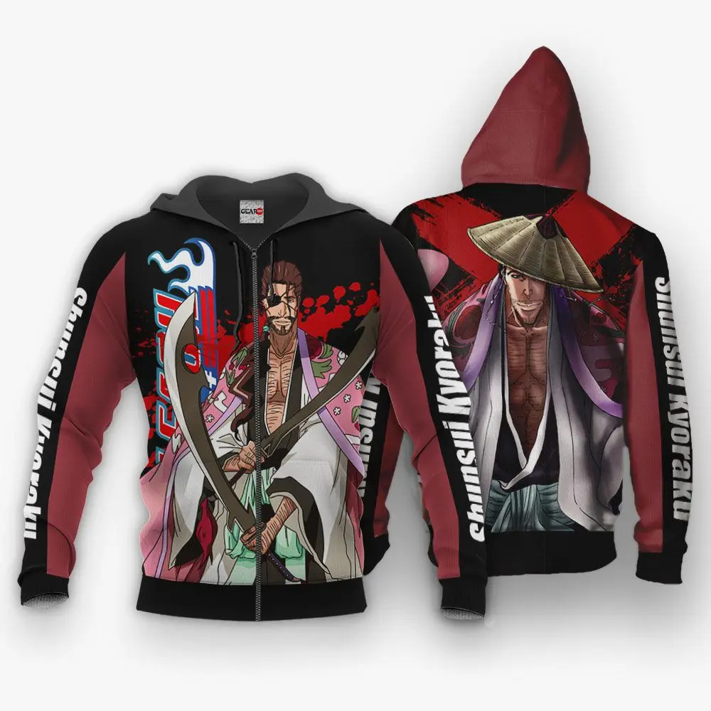 Anime Shunsui Kyoraku Shirts Merch Custom BL Anime Jacket Perfect And Unique Gifts For Otaku Anime Fans On Christmas