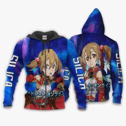 Anime Silica Hoodie Sword Art Online Custom Anime Galaxy Style Perfect And Unique Gifts For Otaku Anime Fans On Christmas