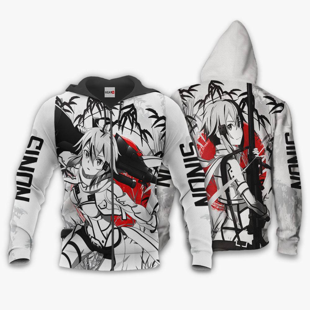 Anime Sinon Shirts Merch Custom Sword Art Online Anime Japan Style Perfect And Unique Gifts For Otaku Anime Fans On Christmas