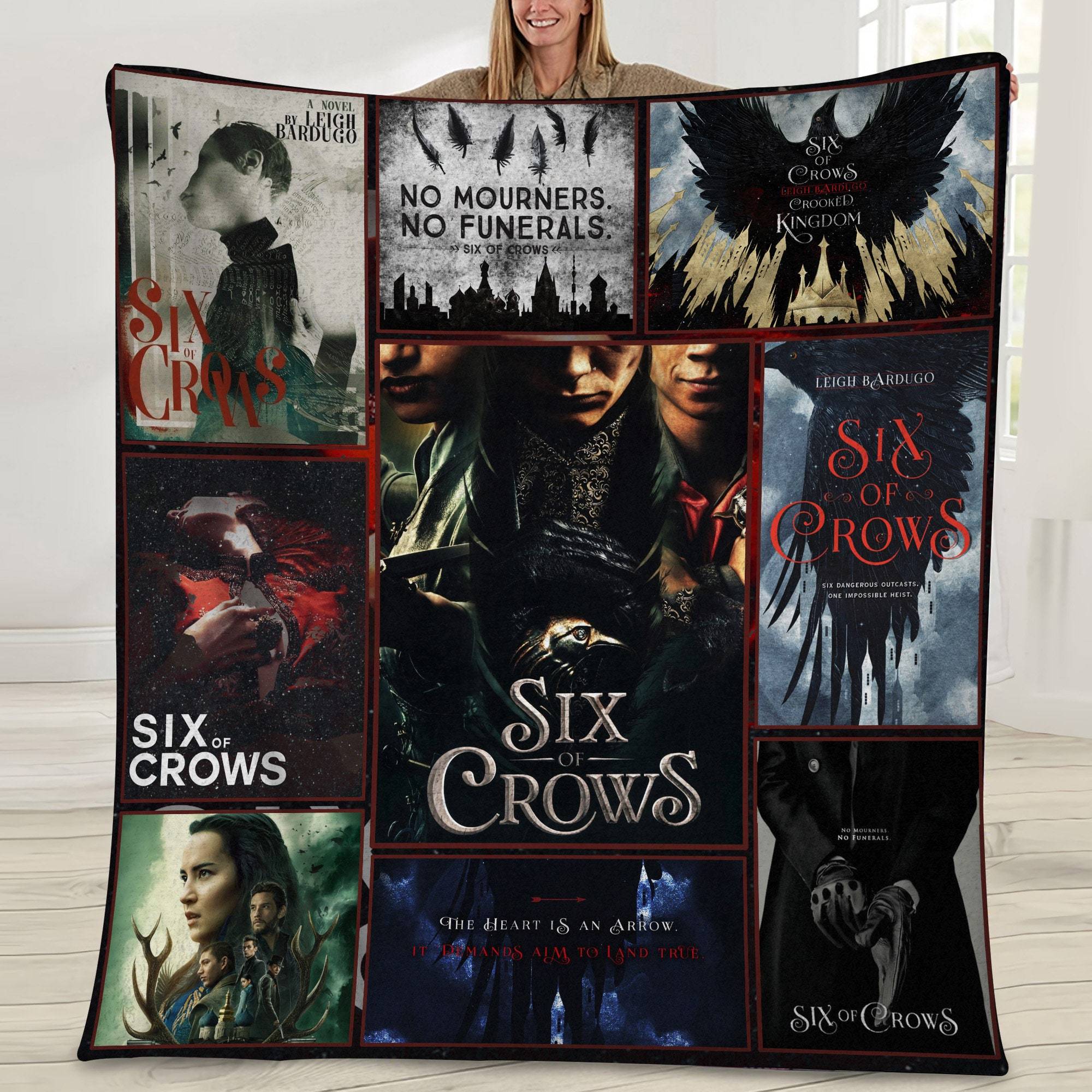 Movie Six Of Crows Book Reading Novel Movie Fan Fleece Sherpa Blanket Perfect Gifts For Family On Christmas