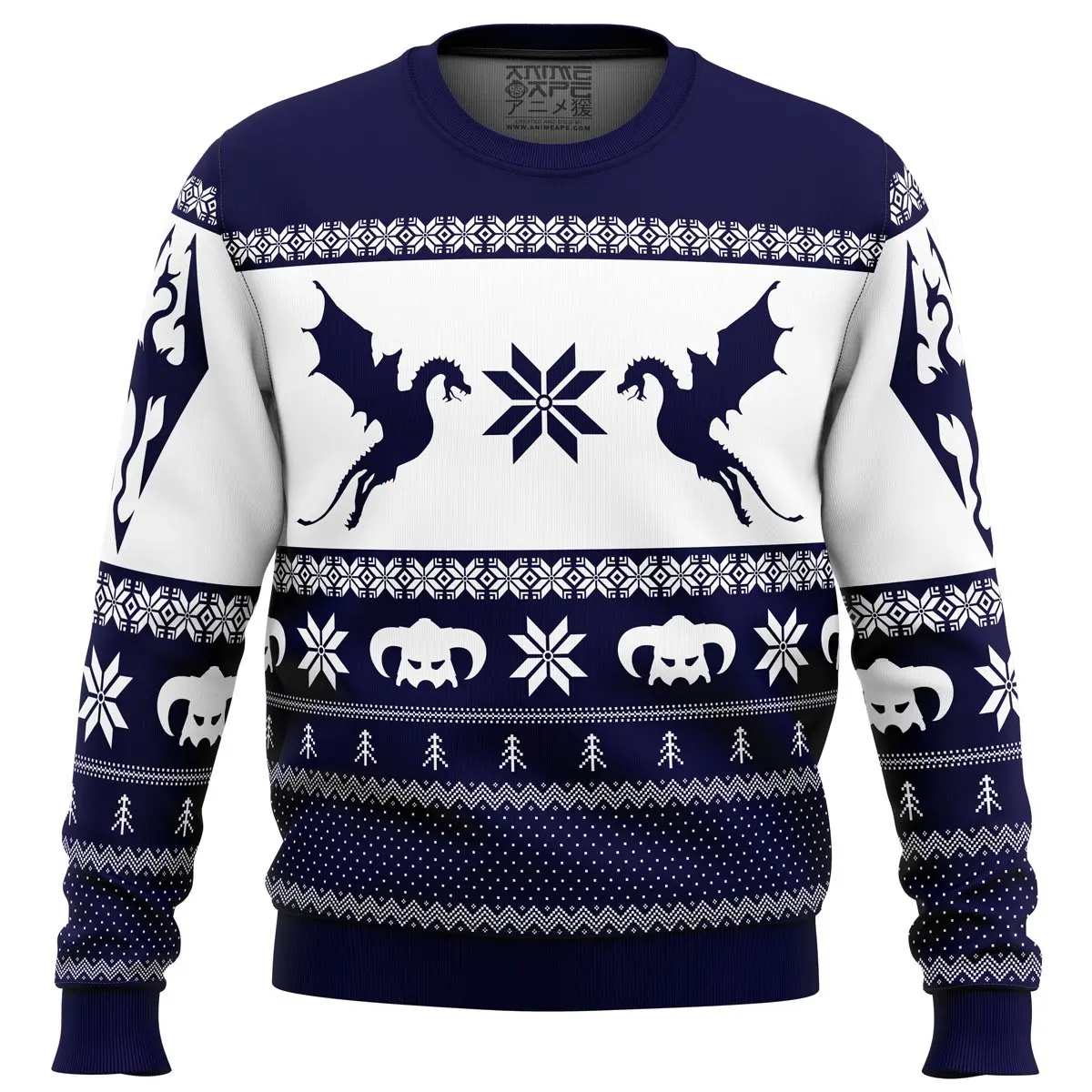 Skyrim Dragon Ugly Christmas Sweater Perfect And Unique Gifts For Adults Kids On Christmas