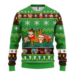 Sloth Cute Noel Mc Christmas Green Ugly Sweater Perfect And Unique Gifts For Adults Kids On Christmas