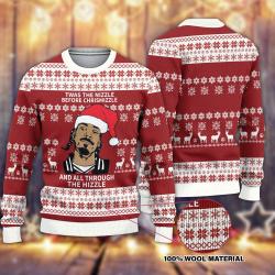 Snoop Dogg Twas The Nizzle Before Christmizzle Christmas Ugly Sweater Perfect And Unique Gifts For Adults Kids On Christmas