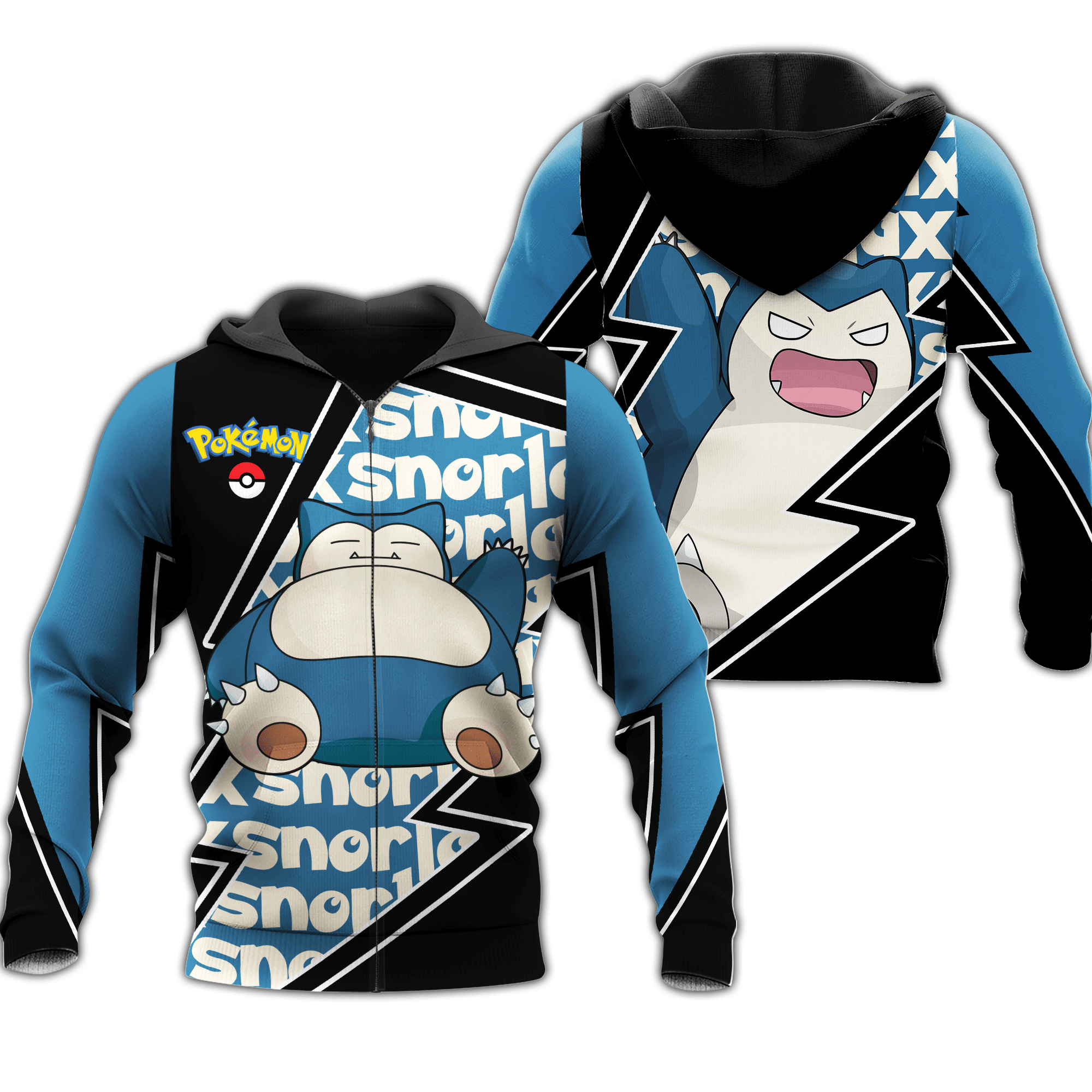 Anime Snorlax Zip Hoodie Costume Shirt Fan Gift Idea Perfect And Unique Gifts For Otaku Anime Fans On Christmas